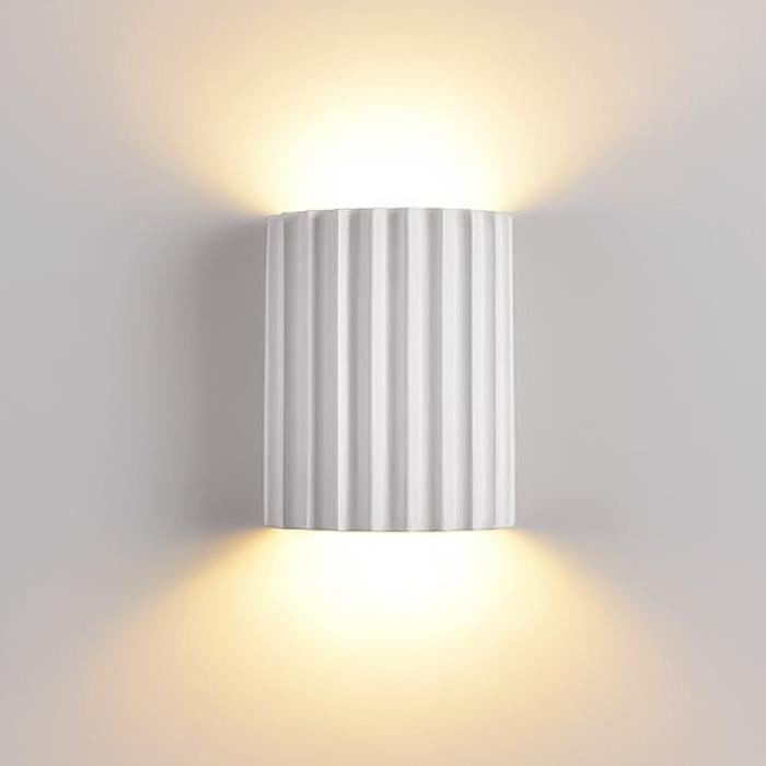 Applique murale nordique en résine à rayures LED à une lumière