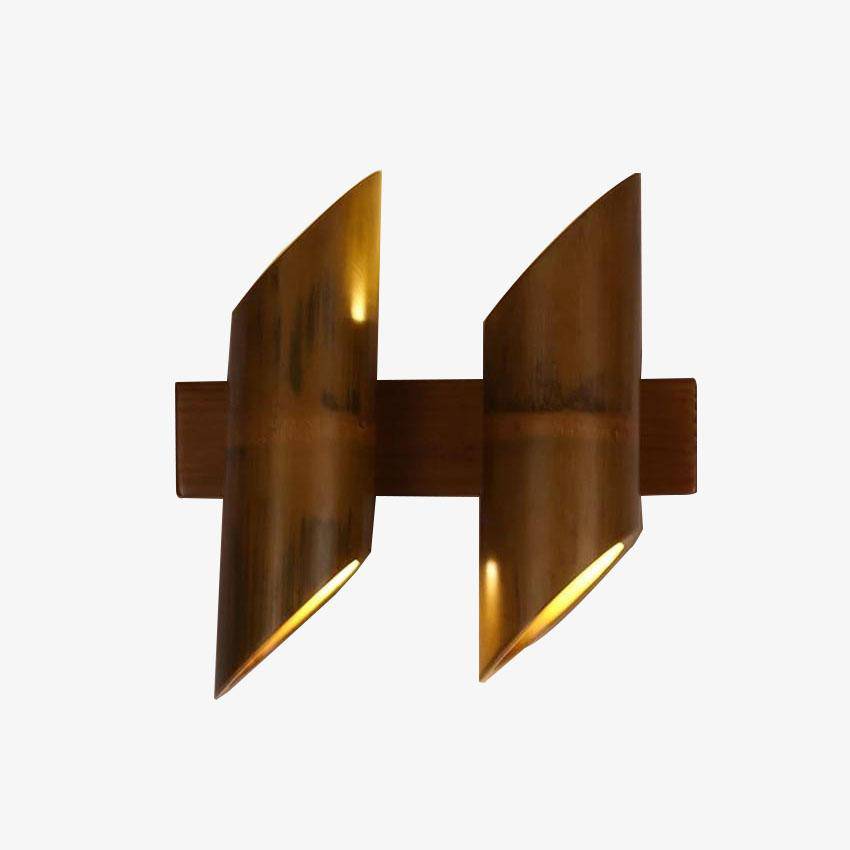 Original vintage-style bamboo wall light