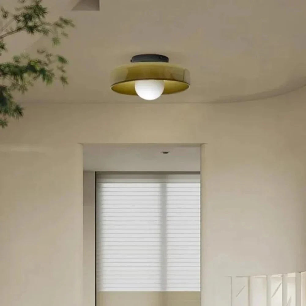 Plafonnier et applique murale moderne en verre, LED, une lumière
