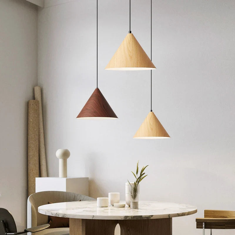 Nordic Creative Wood Grain Modern Vintage Chandelier
