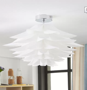 Rimon floral ceiling light in white