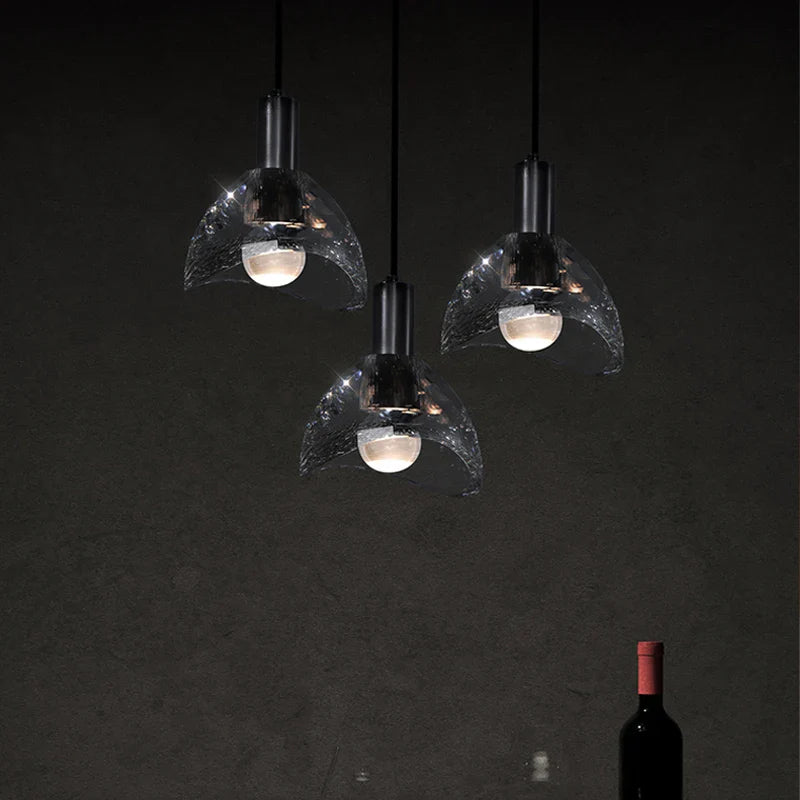 Modern crystal chandelier with decorative LED interior lighting