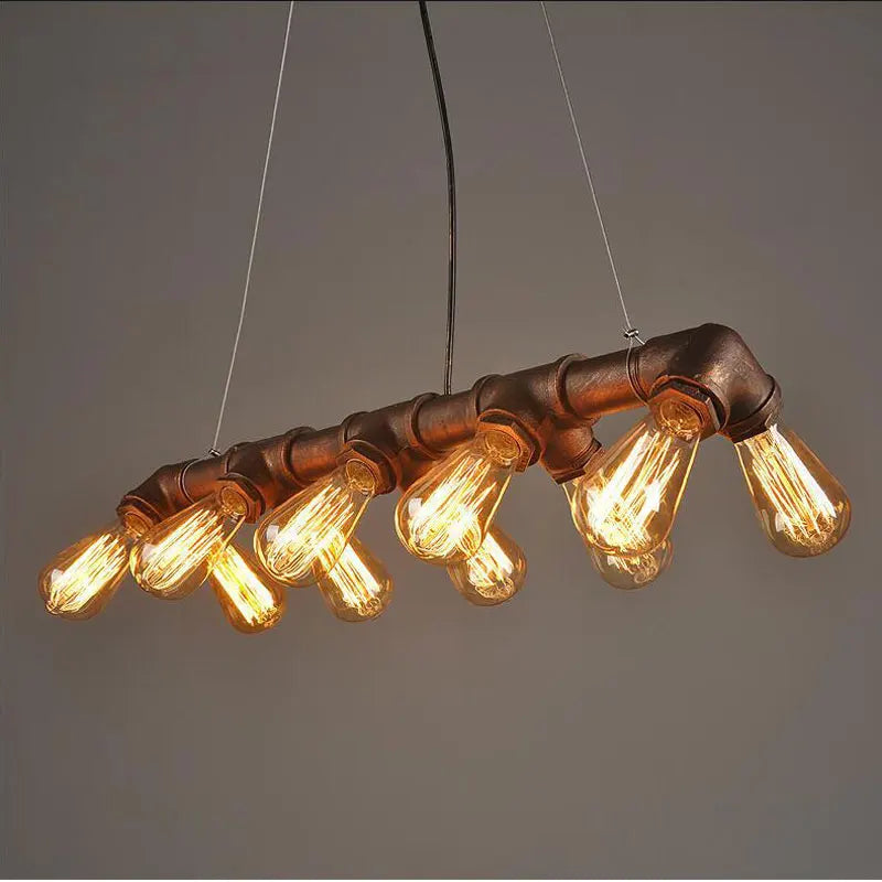 American retro industrial wind 10-head chandelier