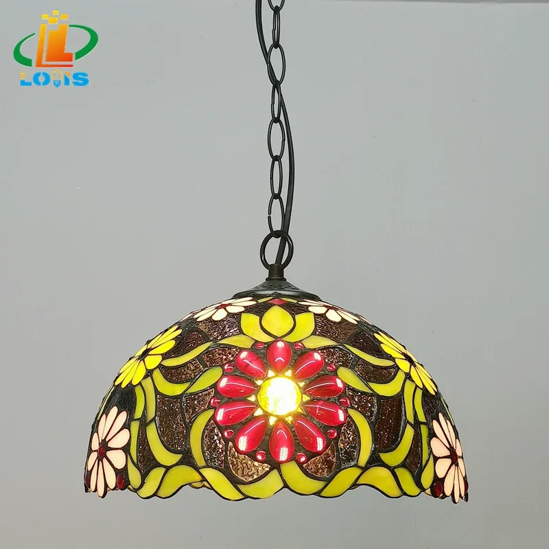 European-style floral glass chandelier for interior decoration