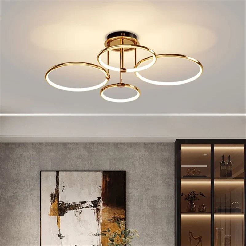 Postmodern LED ring chandelier for modern Nordic decoration