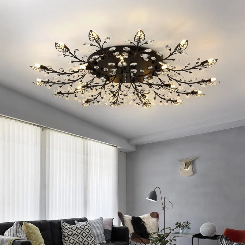 Elegant modern crystal chandelier