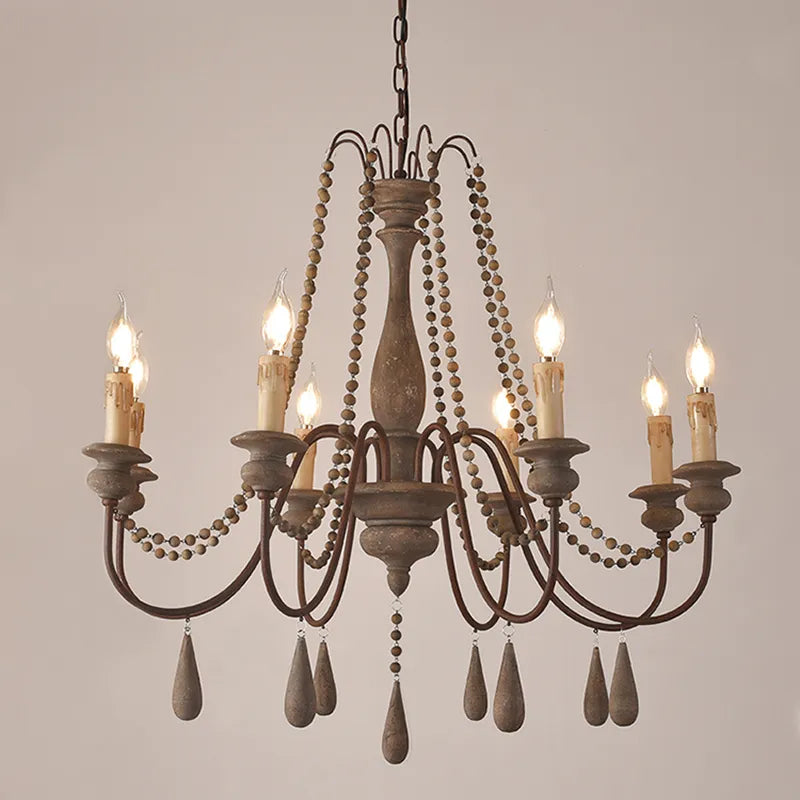 Nordic grey wood pendant light