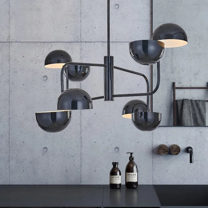 modern minimalist scattered hemisphere chandelier creative Hong Kong style