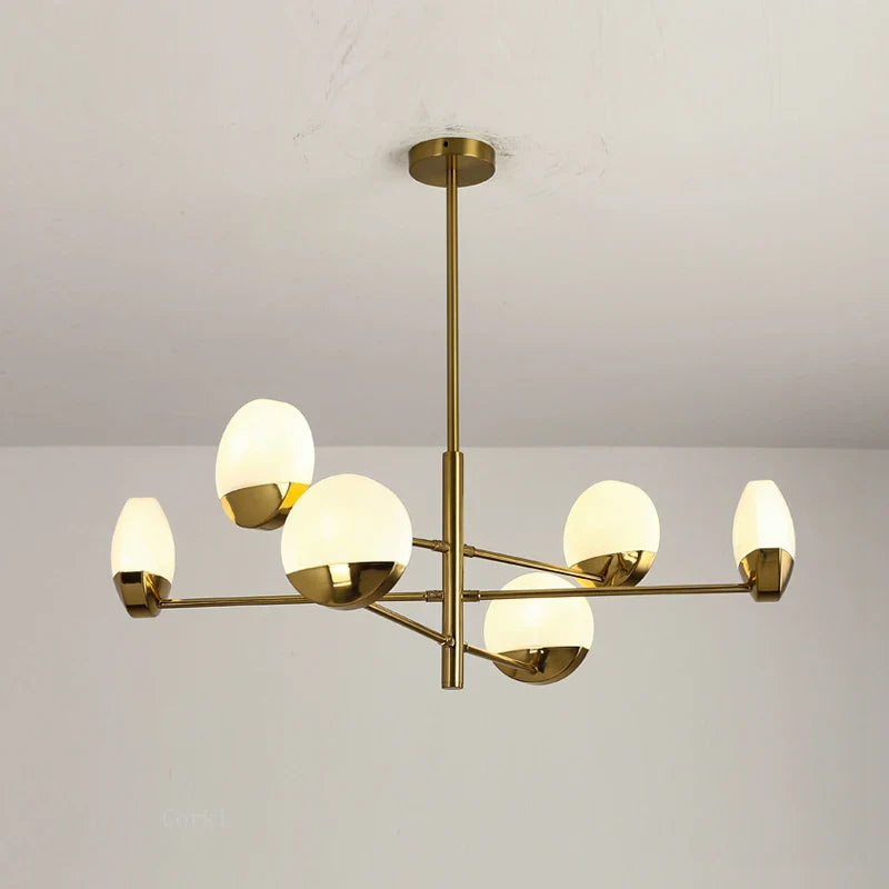 Creative Design Modern LED Glass Chandelier for Elegant Interior