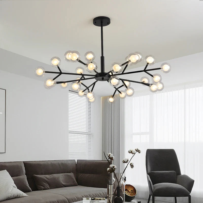 Nordic designer molecular chandelier for elegant interiors