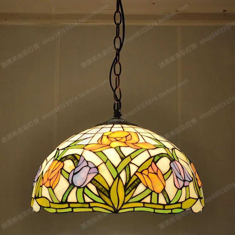 Elegant vintage glass chandelier