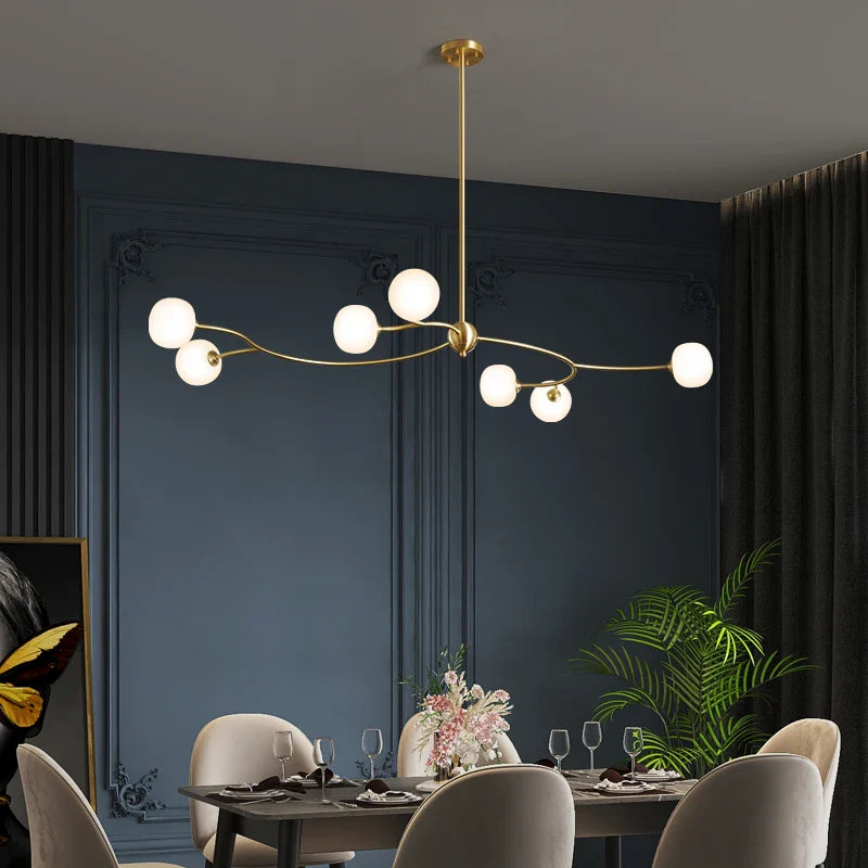 Modern design copper restaurant chandelier for interior ambience