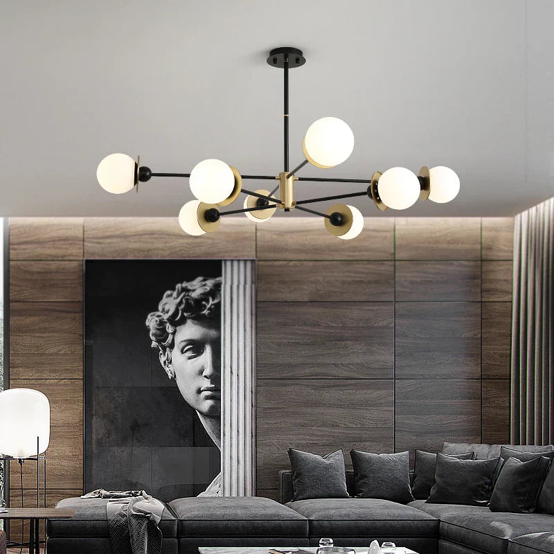 Modern glass ball chandelier for decorative indoor lighting