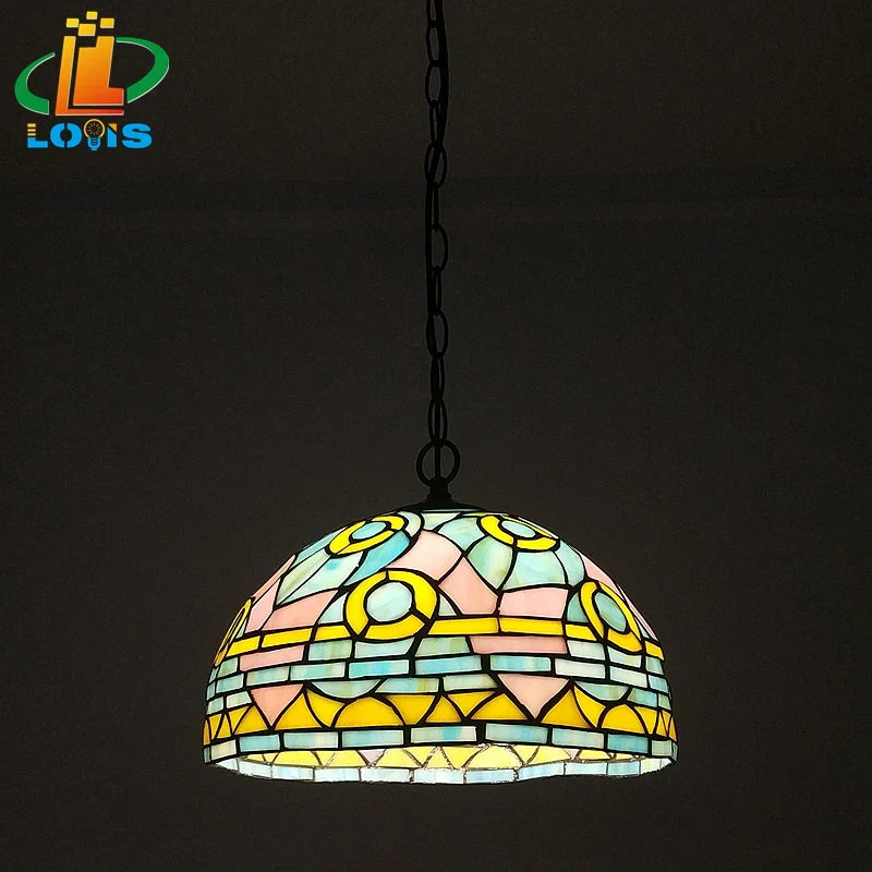 Creative retro Tiffany Nordic style chandelier for cafe and bar