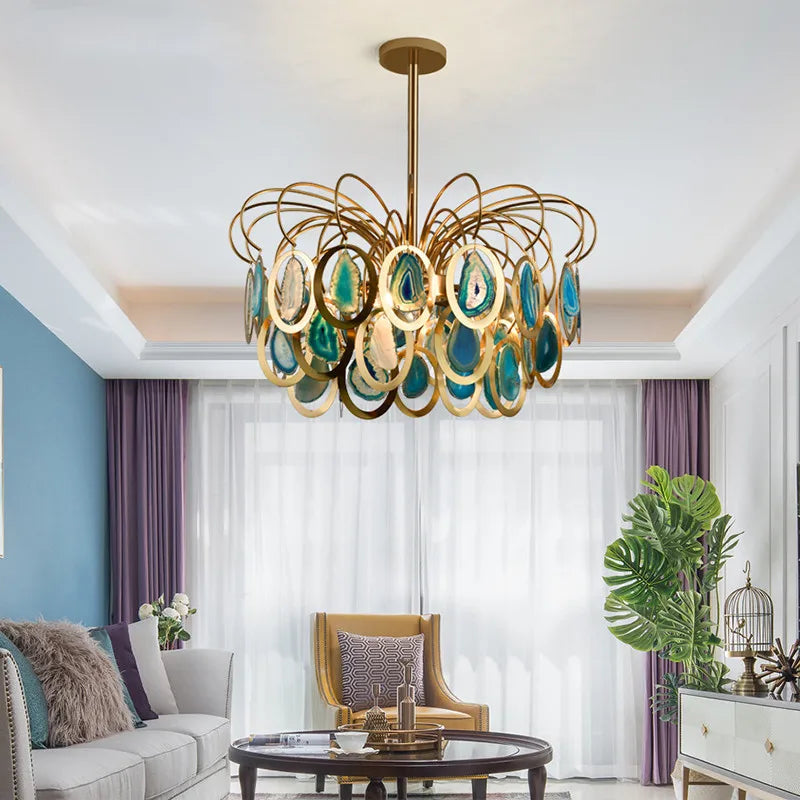 Nordic Modern Agate Chandelier