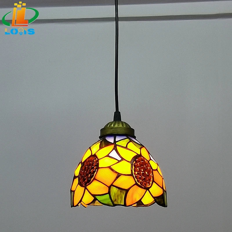Vintage European style sunflower glass chandelier for bar
