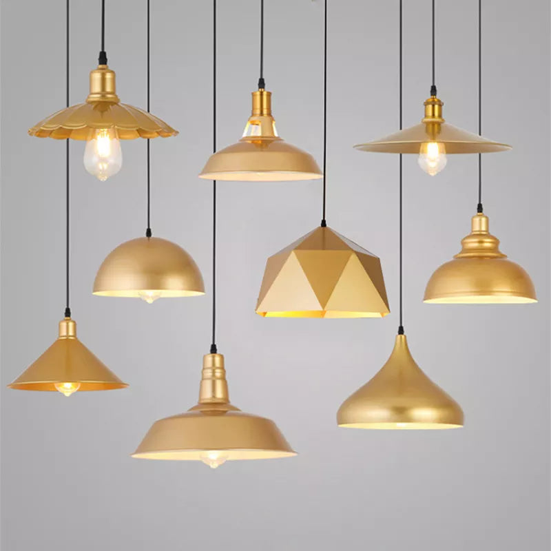 Nordic Elegant Gold Retro Pendant