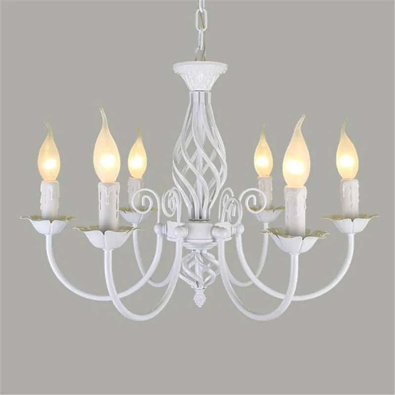 Modern wrought iron chandelier.