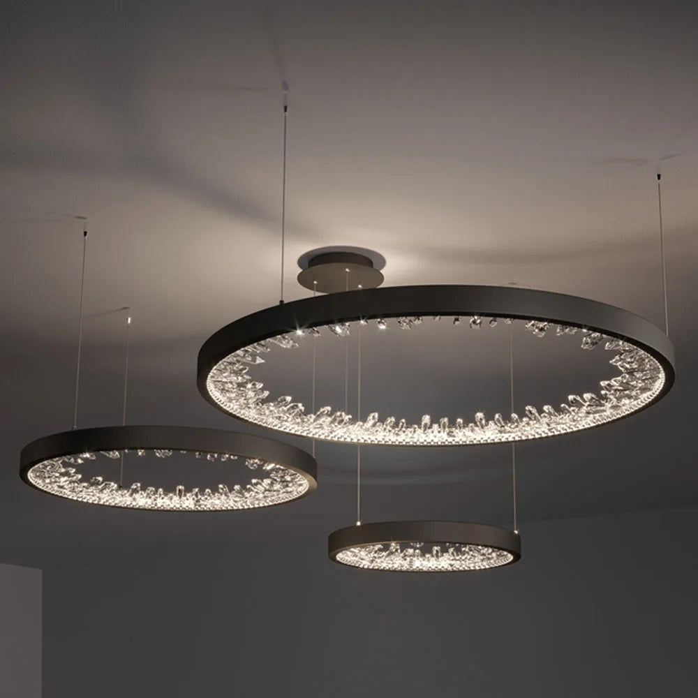 Modern indoor decorative crystal luminous design chandelier