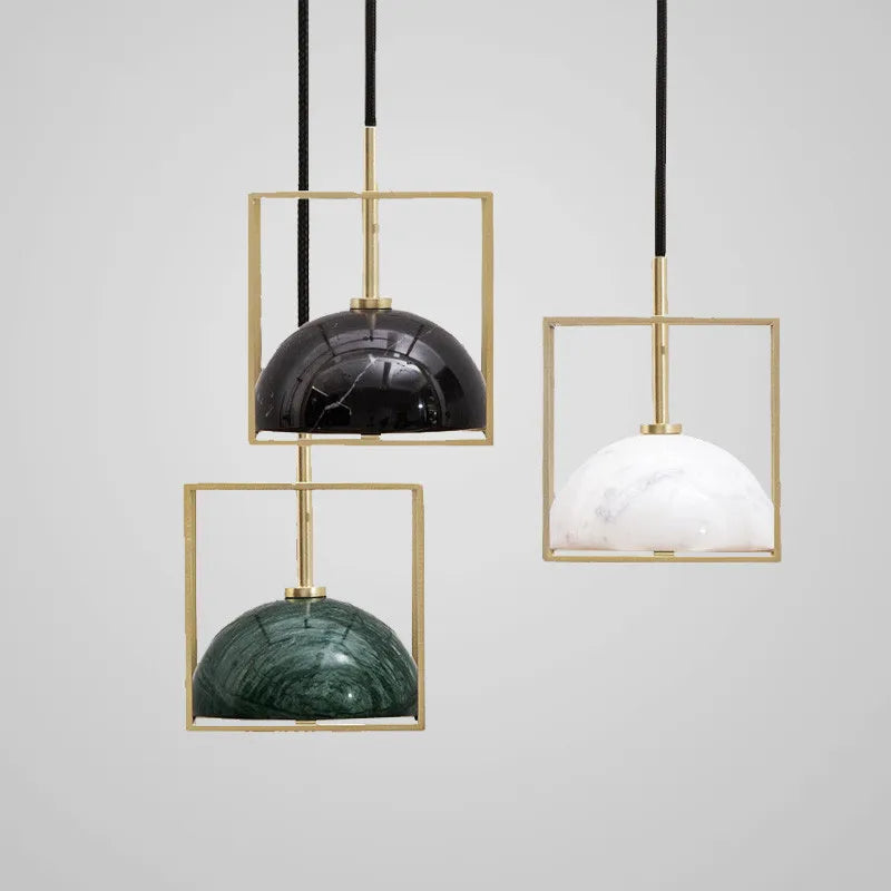 Modern natural stone chandelier for minimalist decor