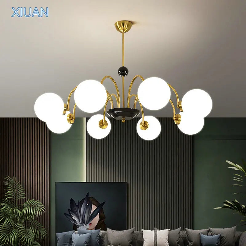 Contemporary Nordic Design Glass Chandelier