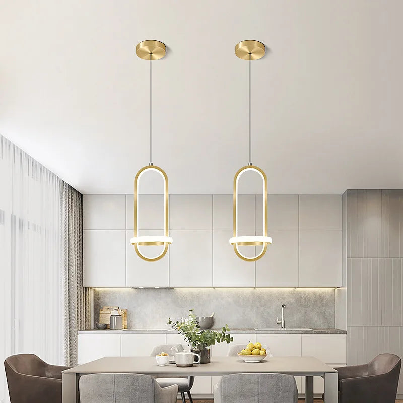 Contemporary minimalist Scandinavian chandelier
