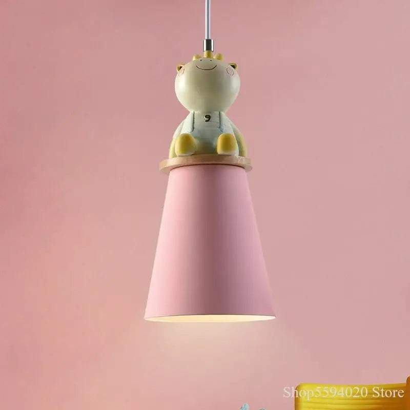 Creative cartoon animal chandelier for a child's bedroom