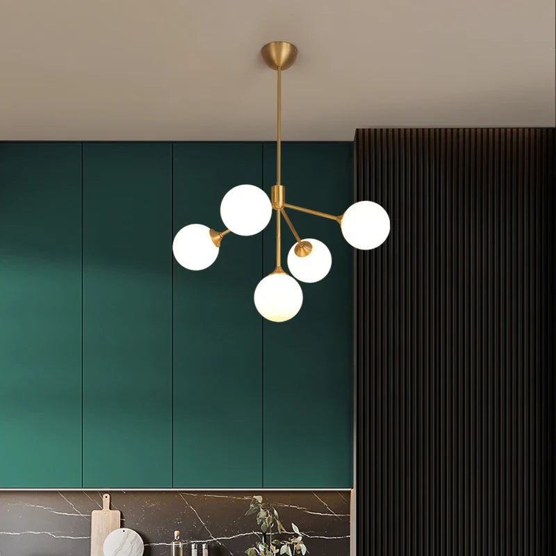 decorative Nordic design chandelier with Sputnik LED lighting