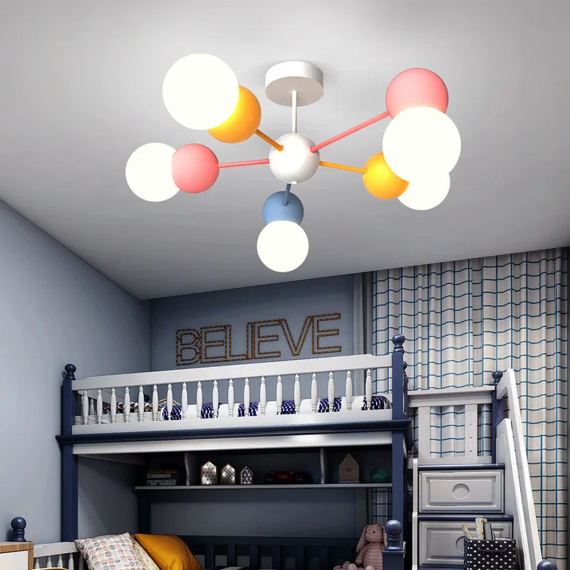 Nordic children's cartoon LED pendant light