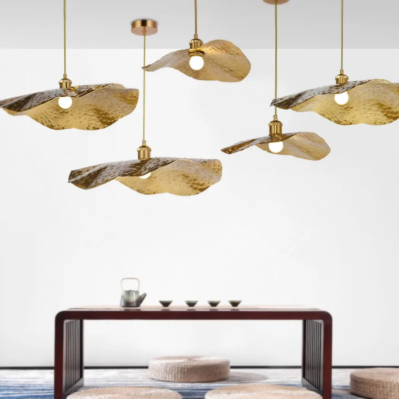 Creative retro lotus design chandelier for cafe and restaurant