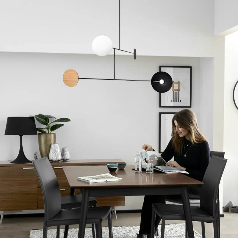 Retro minimalist design chandelier for contemporary interior