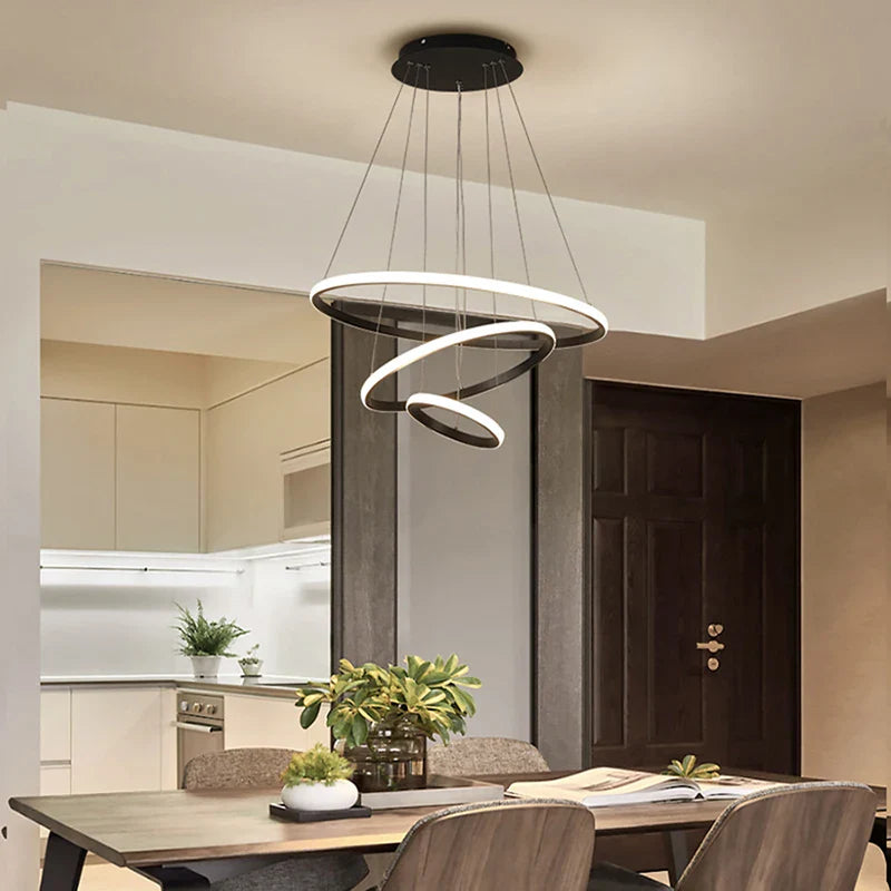 Sleek Modern Aluminum Chandelier
