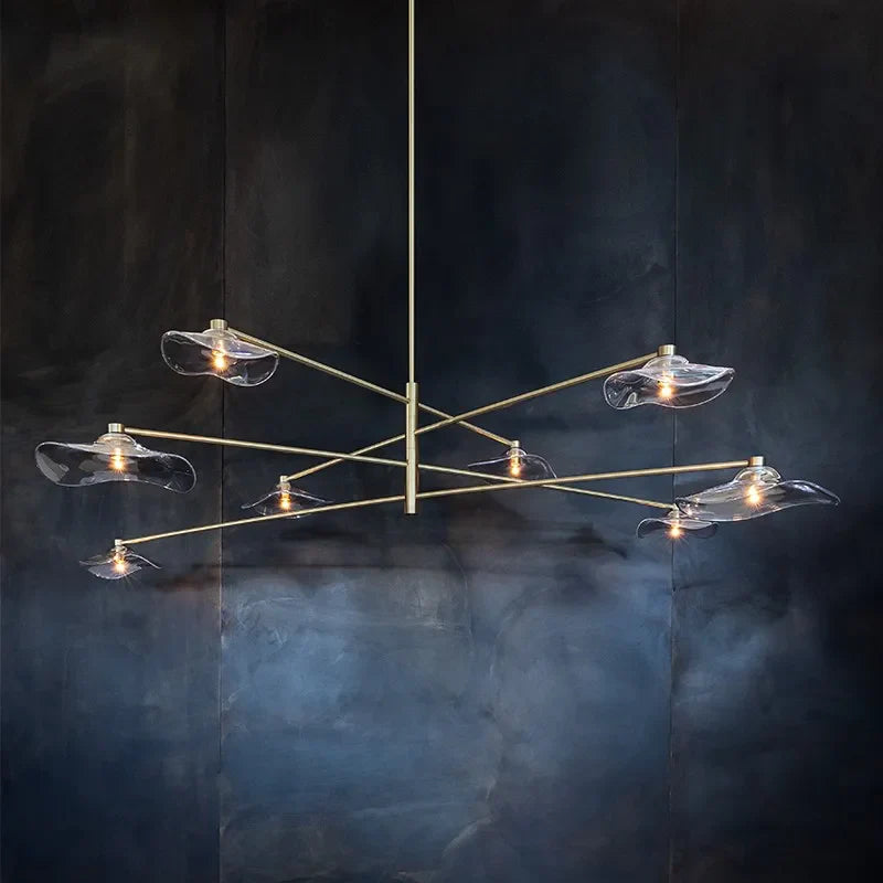 Modern design LED flower chandelier, handmade for creative interiors