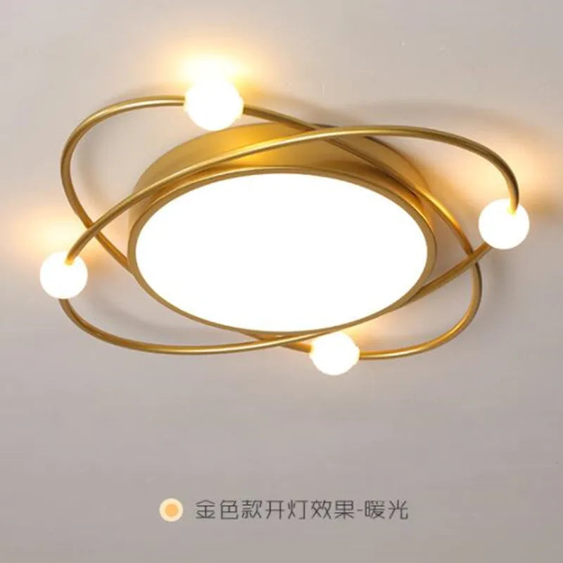 Sleek remote-controlled modern round chandelier