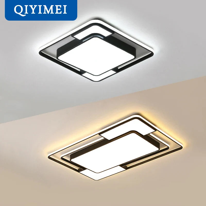 Modern iron LED chandelier with remote control for decoration