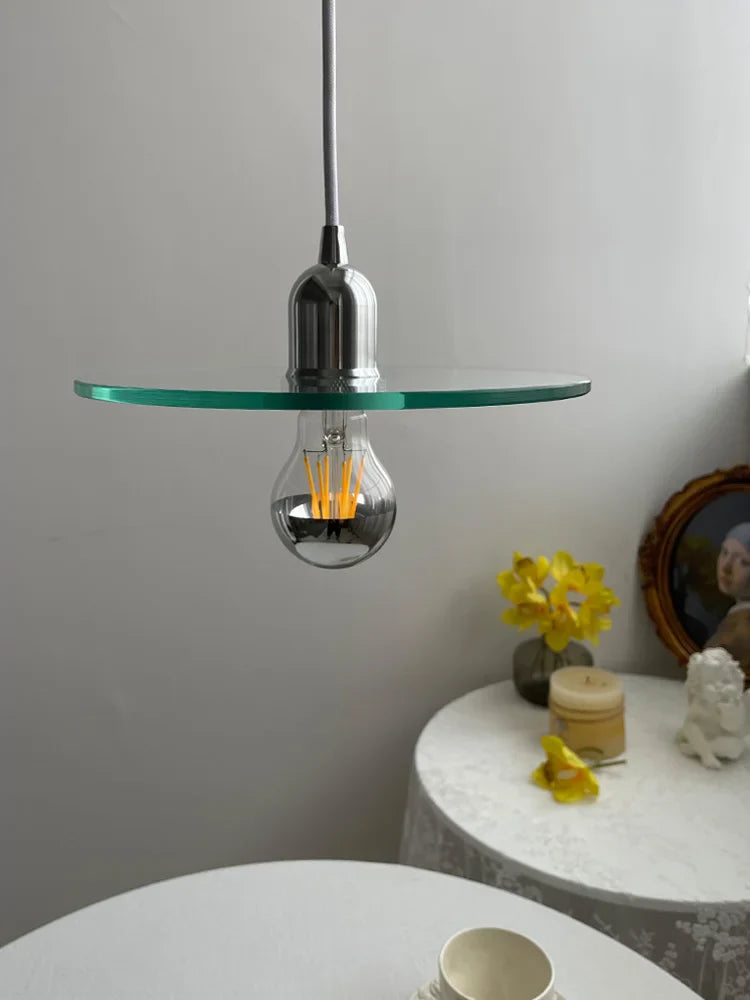 Clear Glass Retro Chandelier Pendant for Cafe Bar Decoration