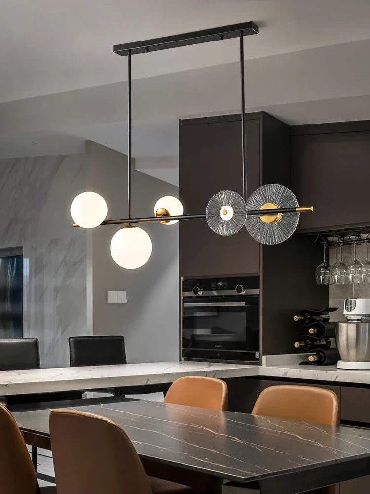 Elegant Scandinavian LED Glass Chandelier