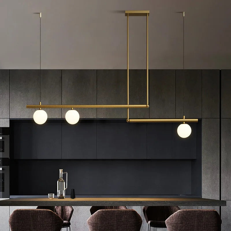 Elegant Gold Metal Hanging Chandelier