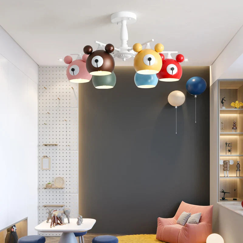 Luminous Bear Chandelier: Radiant Magic