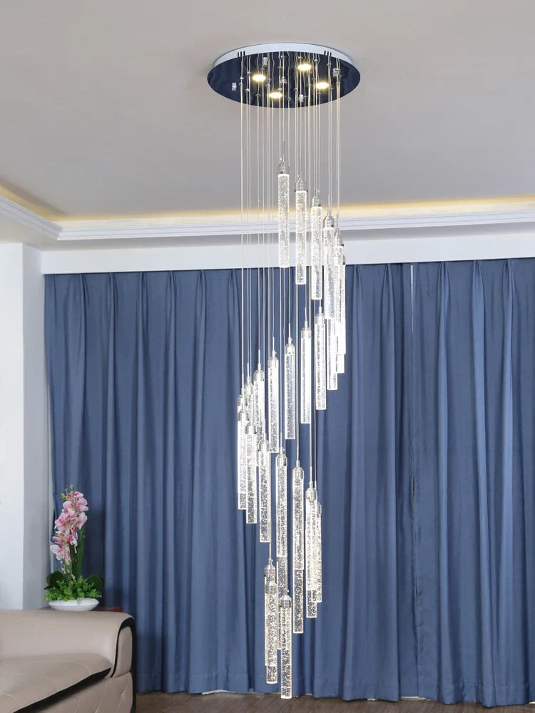 XL spiral LED chandelier for elegant interior lighting