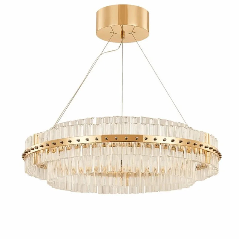 Modern Creative Striped Crystal Pendant Chandelier