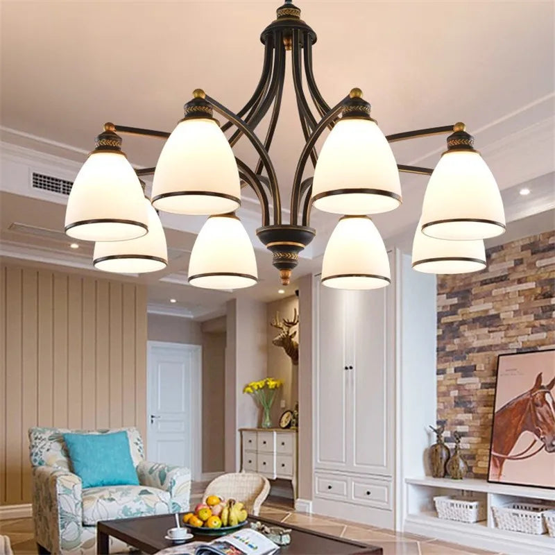 Modern glass chandelier for elegant lighting