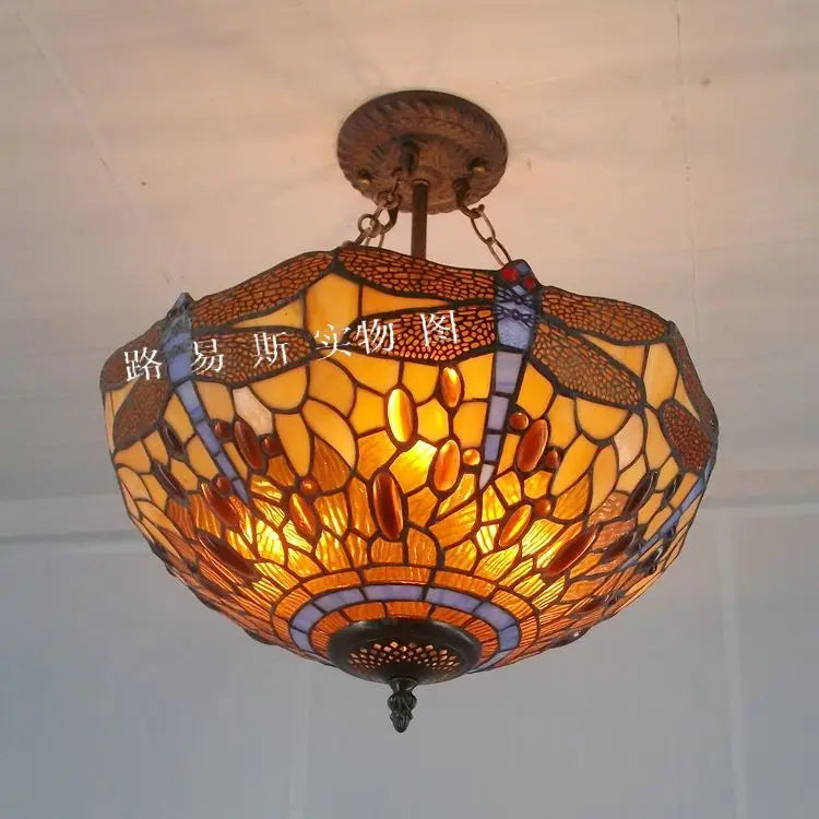 European Dragonfly Tiffany Lamps Antique Nostalgia Light