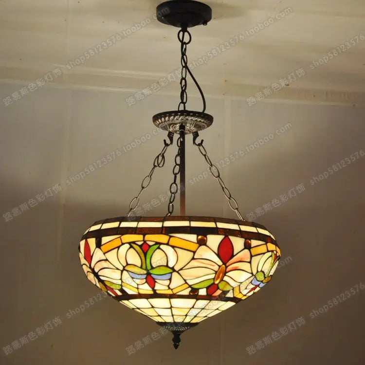 European retro style chandelier Tiffany lamps for interior decoration