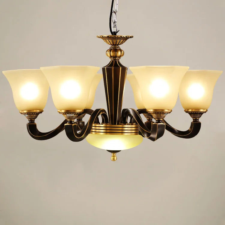 vintage luxury lighting wrought copper rustic candles chandelier