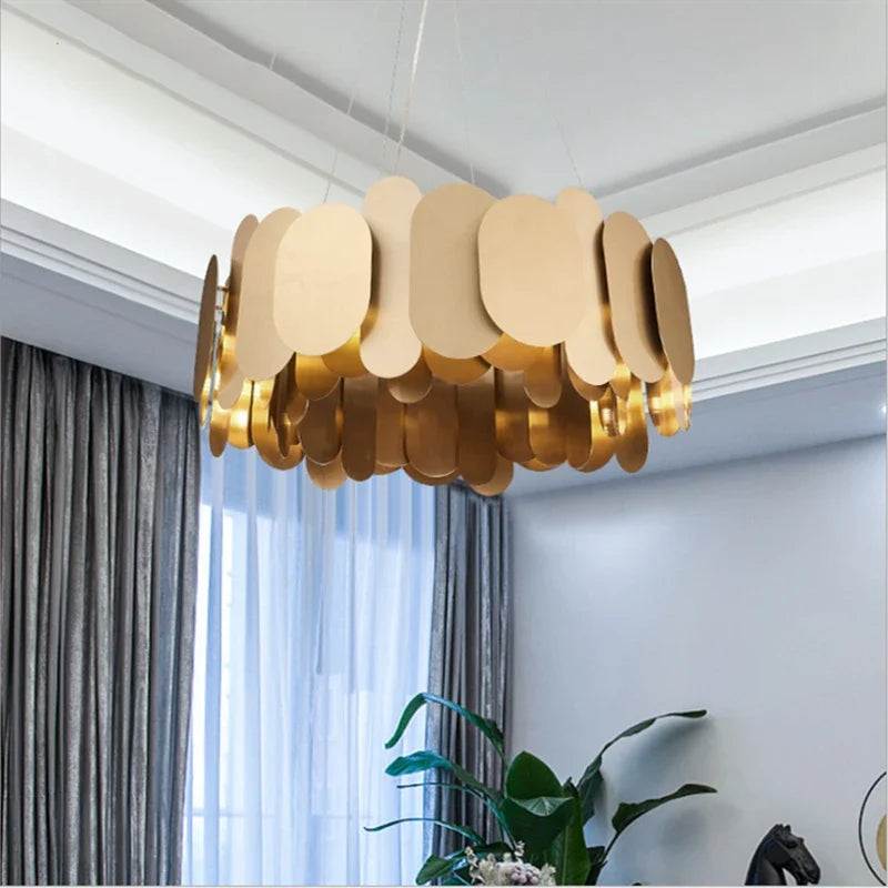 Nordic panel chandelier design for modern interior decoration