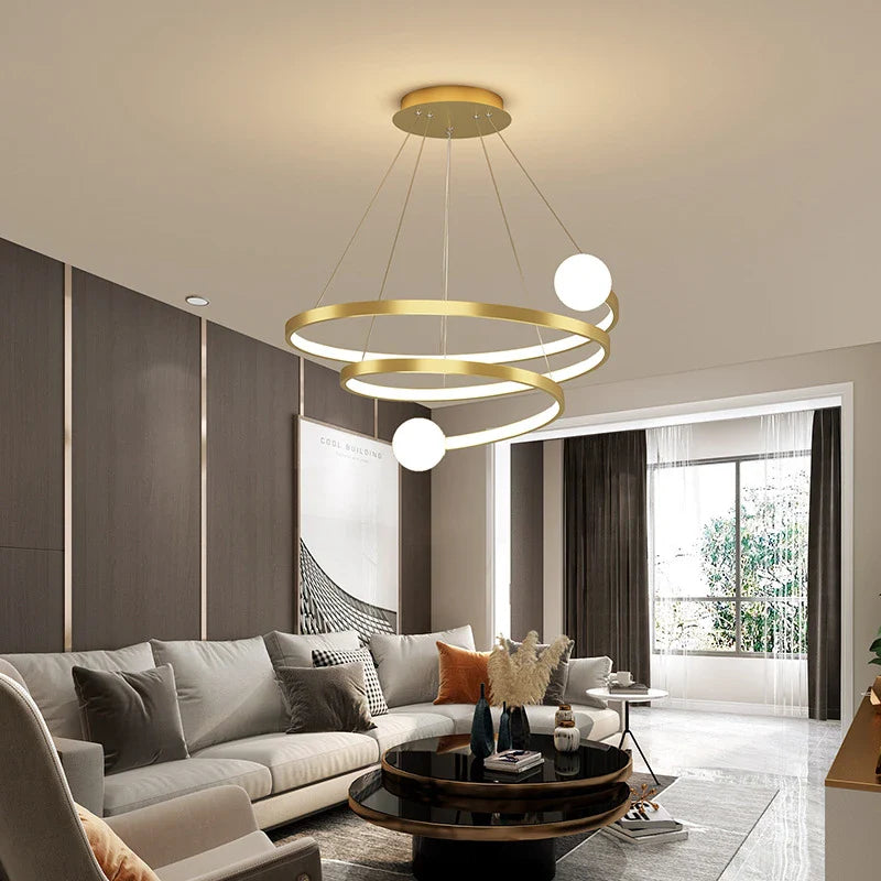 Elegant modern spiral design chandelier