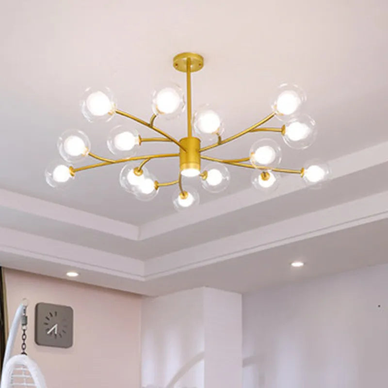 Elegant Nordic design wooden chandelier