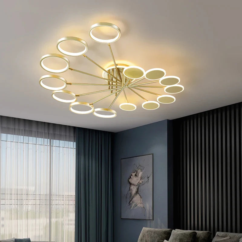 Creative chandelier illuminating designer spaces