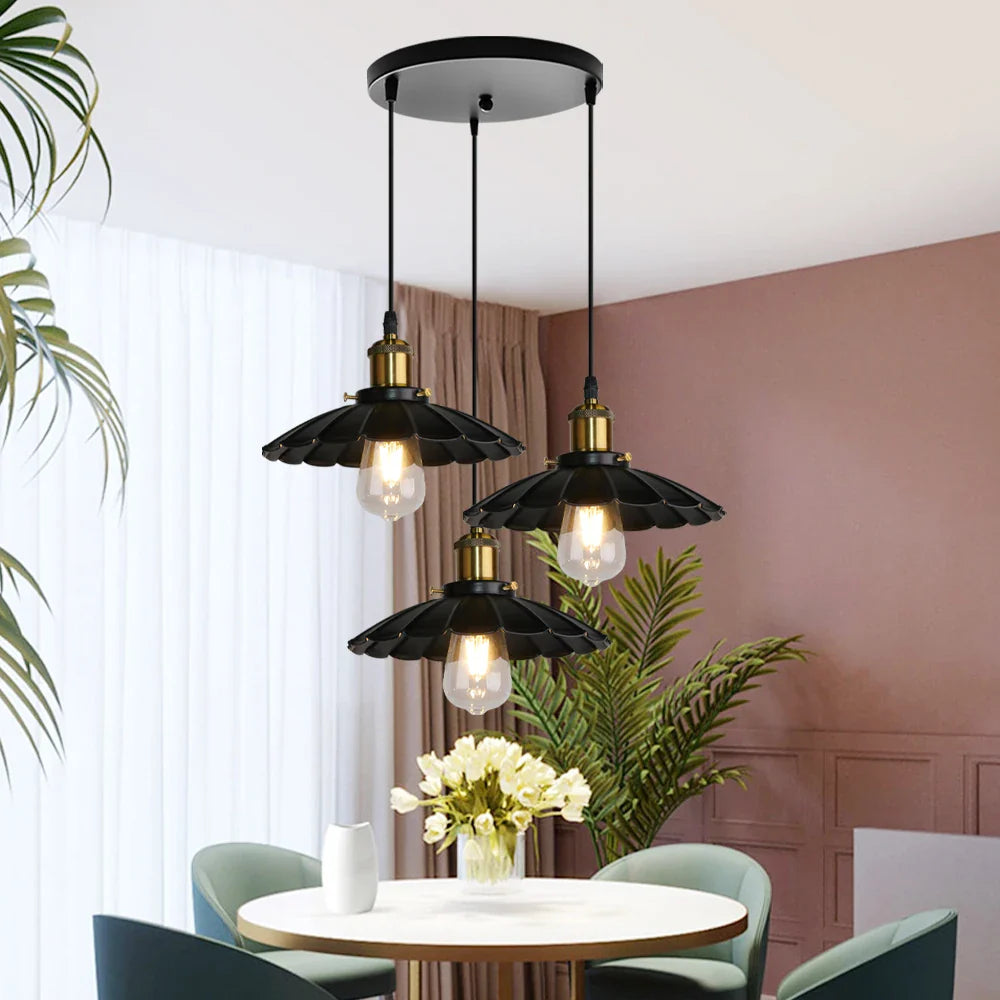 Vintage Design Suspended Metal Chandelier